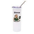 Customisable 600ml Stainless Steel Tumbler with Name and Sticker